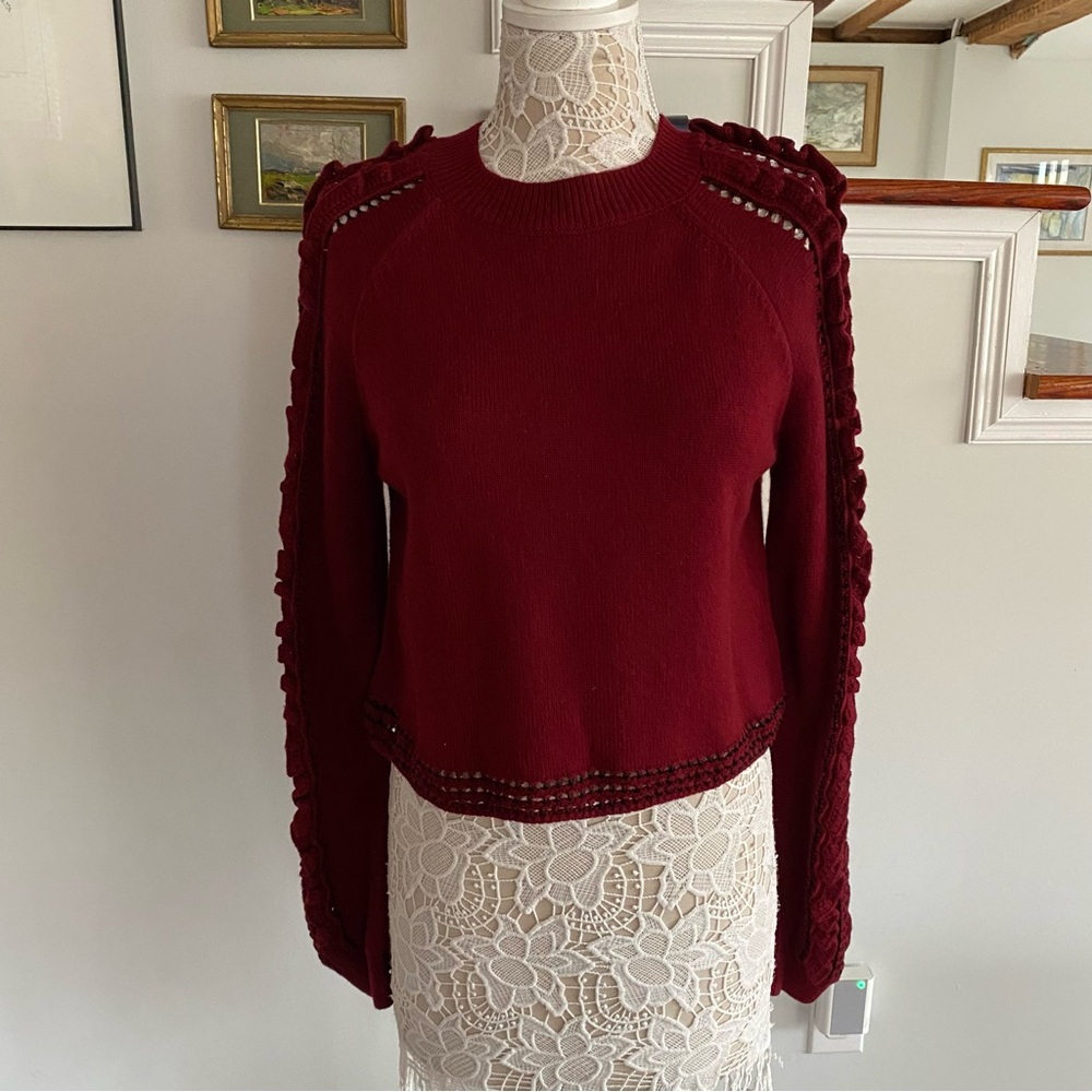 JONATHAN SIMKHAI Maroor Wool Crewneck Sweater Large